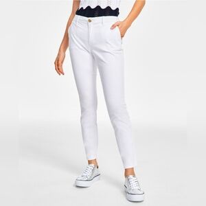 Tommy Hilfiger Women's TH Flex Hampton Cuffed Chino Straight-Leg Pants
